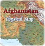 Physical Map Afghanistan