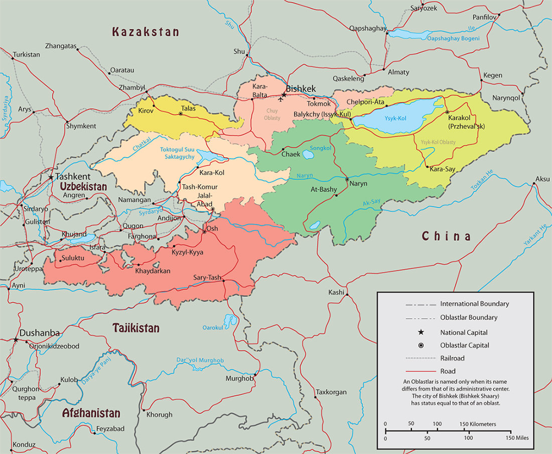 Map Kyrgyzstan