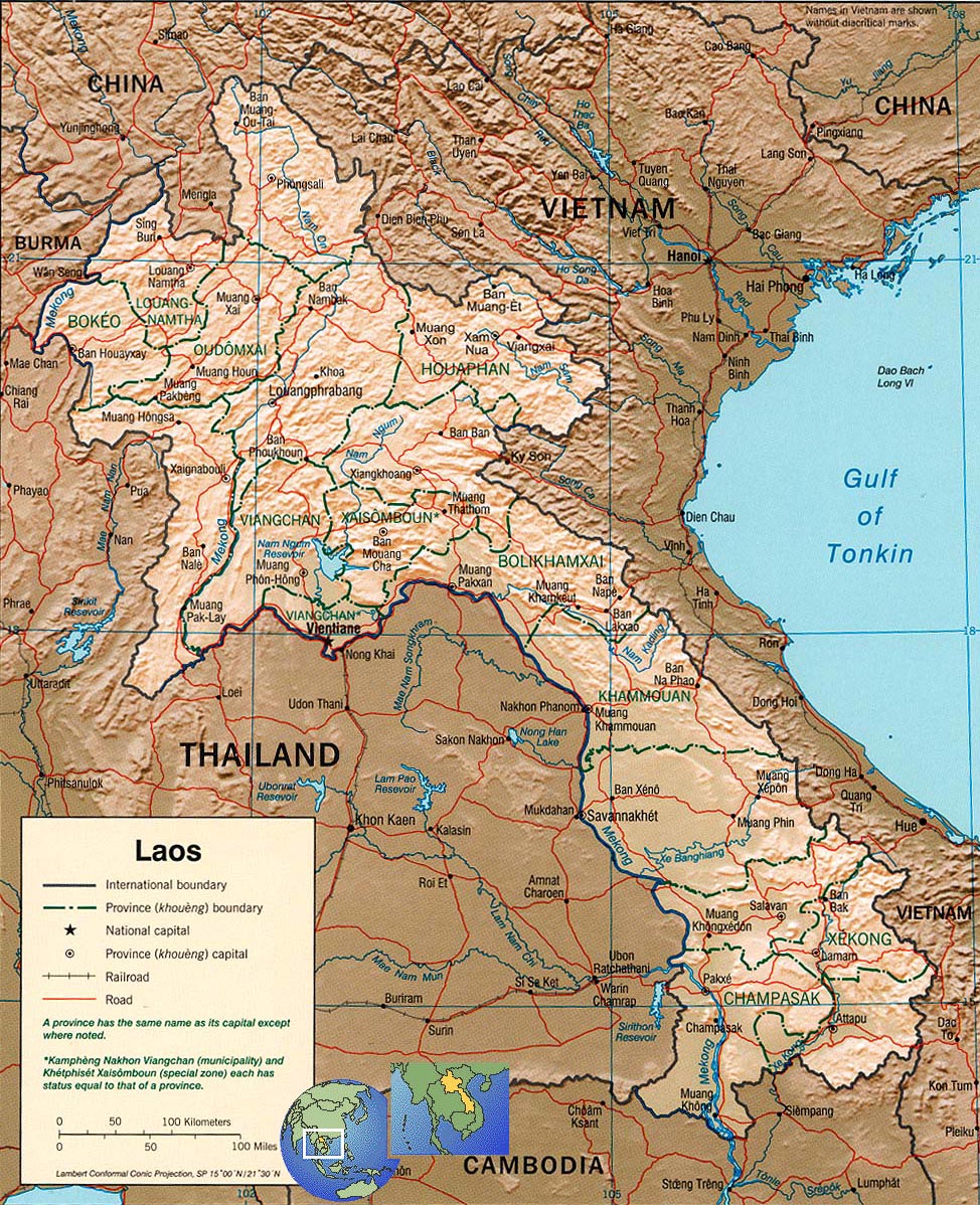 Laos map